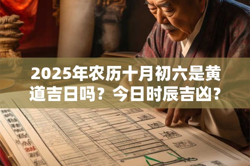 2025年农历十月初六是黄道吉日吗？今日时辰吉凶？