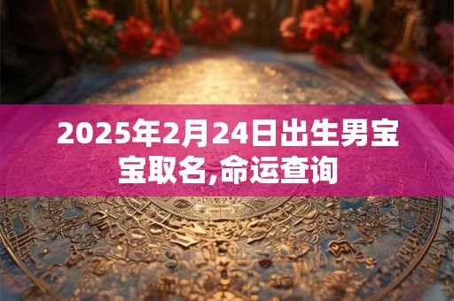 2026年2月24日出生男宝宝取名,命运查询
