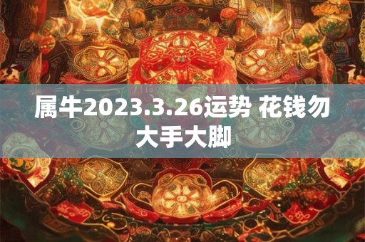 属牛2023.3.26运势 花钱勿大手大脚
