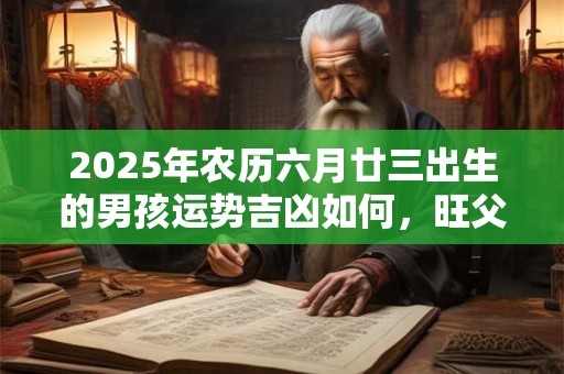 2025年农历六月廿三出生的男孩运势吉凶如何，旺父母吗？