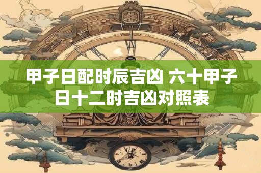 甲子日配时辰吉凶 六十甲子日十二时吉凶对照表