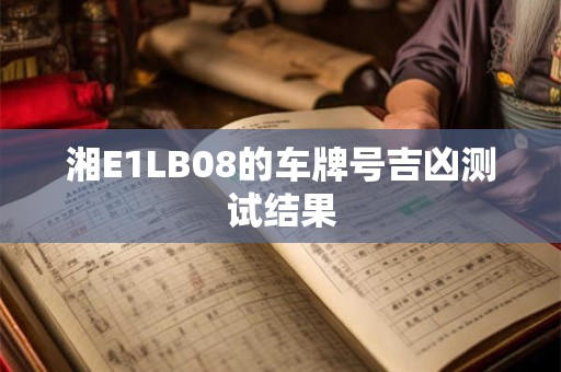 湘E1LB08的车牌号吉凶测试结果