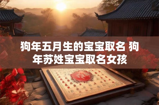 狗年五月生的宝宝取名 狗年苏姓宝宝取名女孩