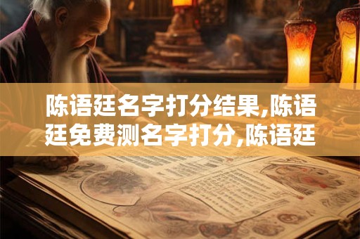 陈语廷名字打分结果,陈语廷免费测名字打分,陈语廷周易免费测名字打分
