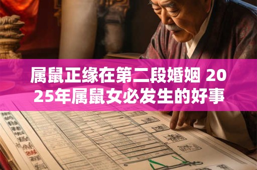 属鼠正缘在第二段婚姻 2025年属鼠女必发生的好事