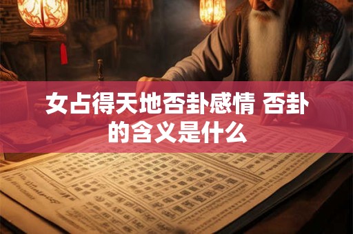 女占得天地否卦感情 否卦的含义是什么