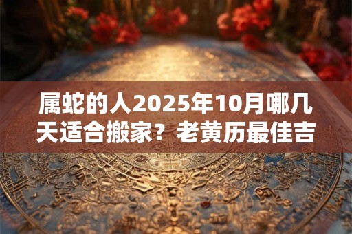 属蛇的人2025年10月哪几天适合搬家？老黄历最佳吉日吉时
