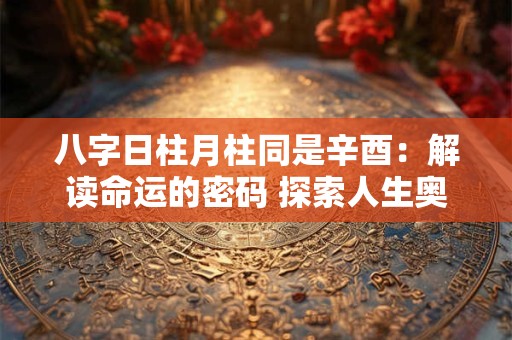 八字日柱月柱同是辛酉：解读命运的密码 探索人生奥秘