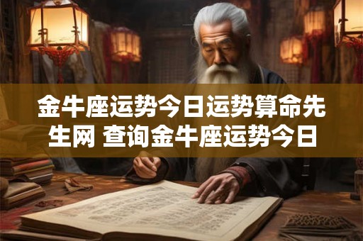金牛座运势今日运势算命先生网 查询金牛座运势今日