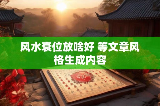 风水衰位放啥好 等文章风格生成内容