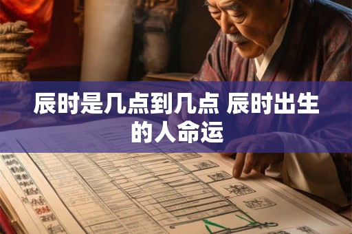 辰时是几点到几点 辰时出生的人命运