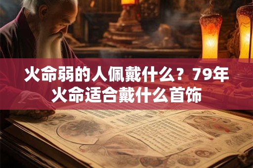 火命弱的人佩戴什么？79年火命适合戴什么首饰
