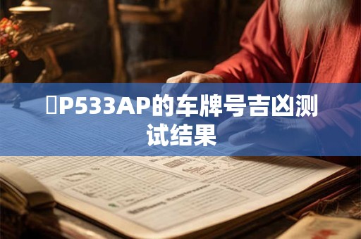 遼P533AP的车牌号吉凶测试结果