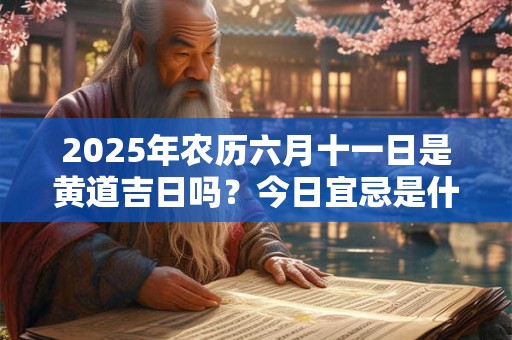 2025年农历六月十一日是黄道吉日吗？今日宜忌是什么
