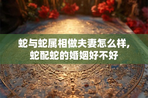 蛇与蛇属相做夫妻怎么样,蛇配蛇的婚姻好不好