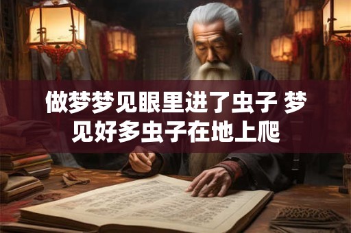做梦梦见眼里进了虫子 梦见好多虫子在地上爬