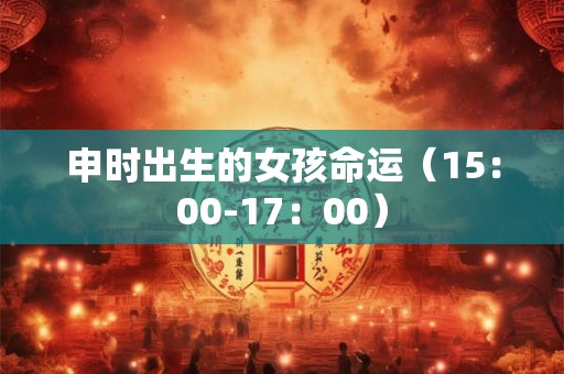 申时出生的女孩命运（15：00-17：00）