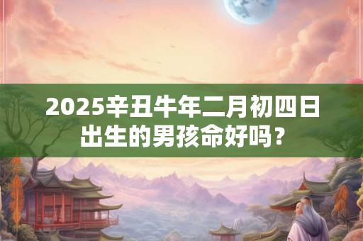 2025辛丑牛年二月初四日出生的男孩命好吗？