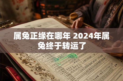 属兔正缘在哪年 2024年属兔终于转运了