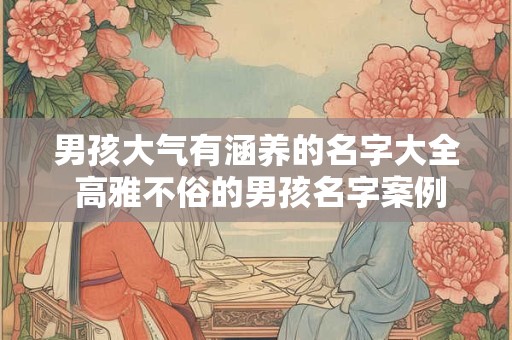 男孩大气有涵养的名字大全 高雅不俗的男孩名字案例