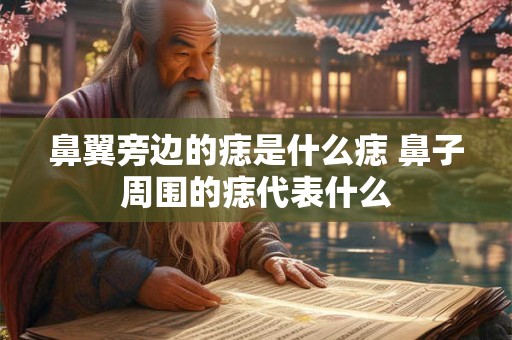 鼻翼旁边的痣是什么痣 鼻子周围的痣代表什么