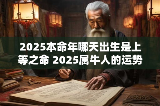 2025本命年哪天出生是上等之命 2025属牛人的运势如何