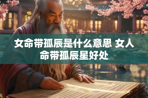 女命带孤辰是什么意思 女人命带孤辰星好处