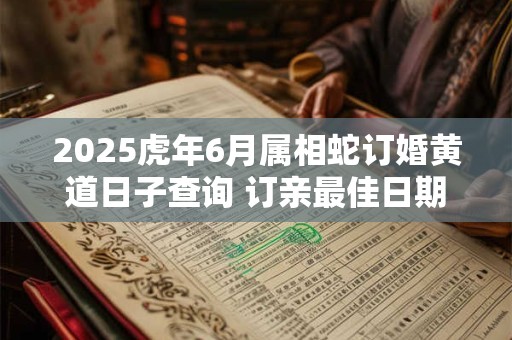 2025虎年6月属相蛇订婚黄道日子查询 订亲最佳日期