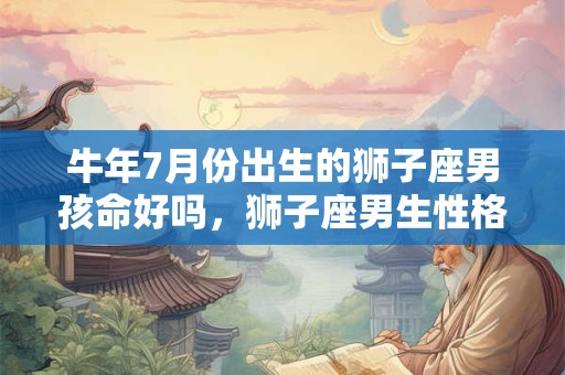 牛年7月份出生的狮子座男孩命好吗，狮子座男生性格怎样