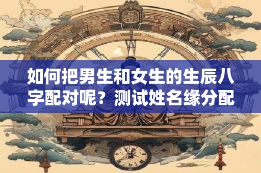 如何把男生和女生的生辰八字配对呢？测试姓名缘分配对
