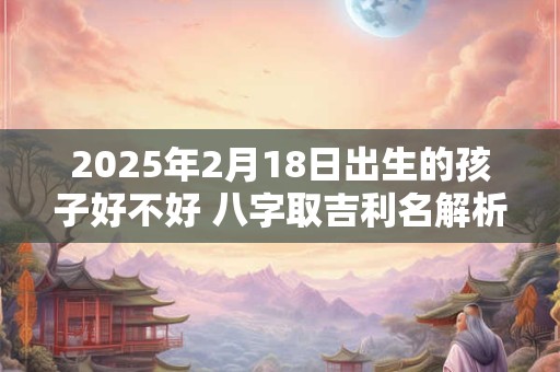 2025年2月18日出生的孩子好不好 八字取吉利名解析