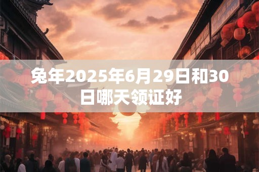 兔年2025年6月29日和30日哪天领证好