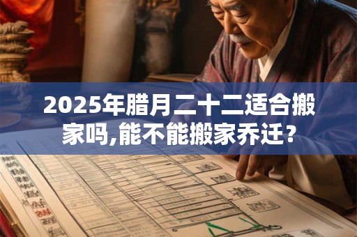 2025年腊月二十二适合搬家吗,能不能搬家乔迁？