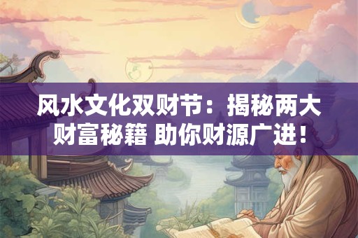 风水文化双财节：揭秘两大财富秘籍 助你财源广进！