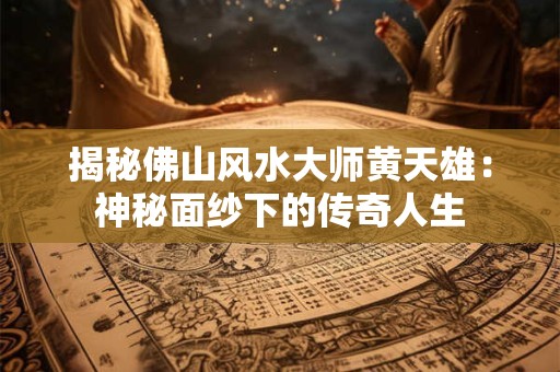 揭秘佛山风水大师黄天雄：神秘面纱下的传奇人生