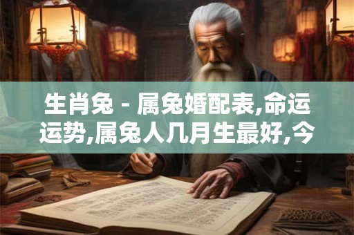 生肖兔 - 属兔婚配表,命运运势,属兔人几月生最好,今年多大