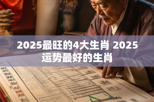2025最旺的4大生肖 2025运势最好的生肖