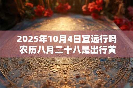 2025年10月4日宜远行吗 农历八月二十八是出行黄道吉日吗
