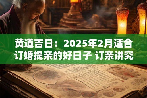 黄道吉日：2025年2月适合订婚提亲的好日子 订亲讲究说法