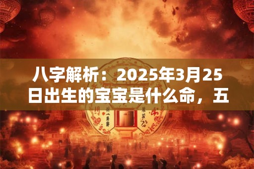 八字解析：2025年3月25日出生的宝宝是什么命，五行缺什么