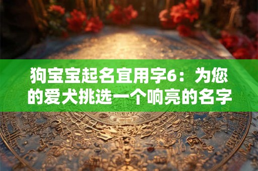 狗宝宝起名宜用字6：为您的爱犬挑选一个响亮的名字