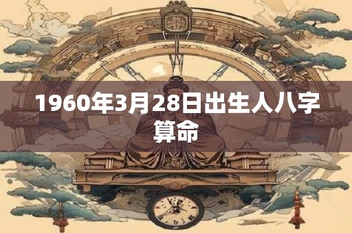 1960年3月28日出生人八字算命