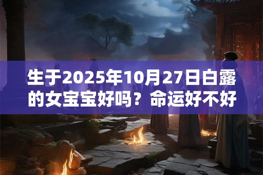 生于2025年10月27日白露的女宝宝好吗？命运好不好？