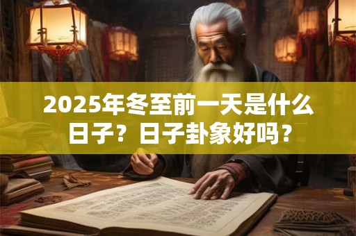 2026年冬至前一天是什么日子？日子卦象好吗？