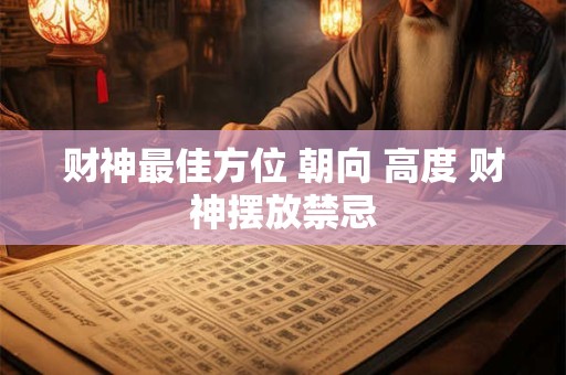 财神最佳方位 朝向 高度 财神摆放禁忌