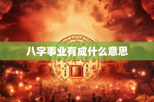 八字事业有成什么意思