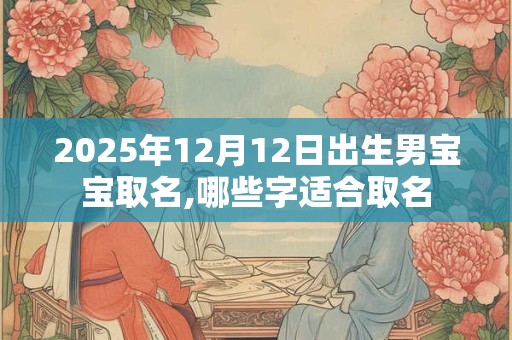 2025年12月12日出生男宝宝取名,哪些字适合取名