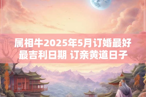 属相牛2025年5月订婚最好最吉利日期 订亲黄道日子