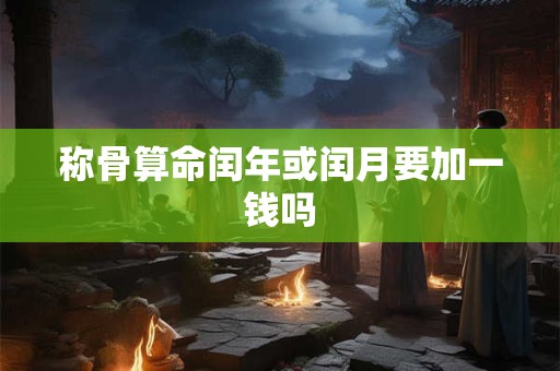 称骨算命闰年或闰月要加一钱吗 称骨算命闰年或闰月要加一钱吗