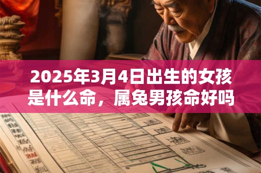2025年3月4日出生的女孩是什么命，属兔男孩命好吗